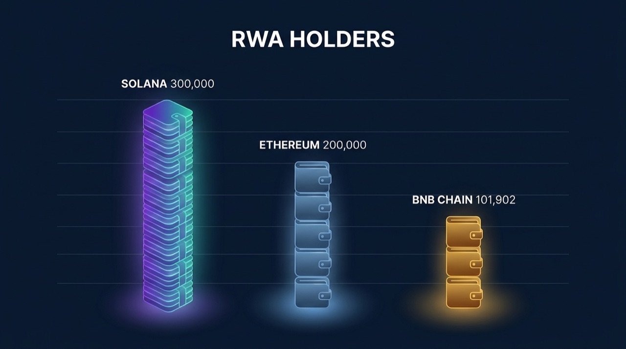 Số ví nắm giữ RWA trên Solana vượt Ethereum và BNB Chain