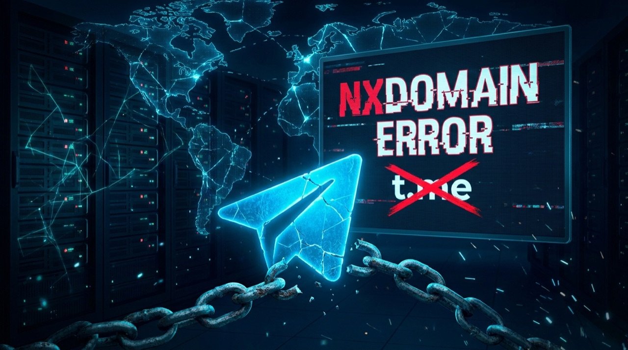 Domain t.me của Telegram bị đưa vào trạng thái server hold, khiến mọi liên kết t.me trả về lỗi NXDOMAIN trên toàn cầu.